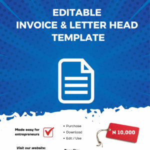 Editable Invoice and Letter Head Template