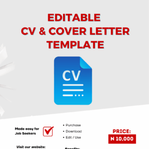 Editable CV & Cover Letter Template